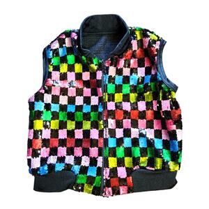 Weissman Confetti sequin vest girls size MC 10/12